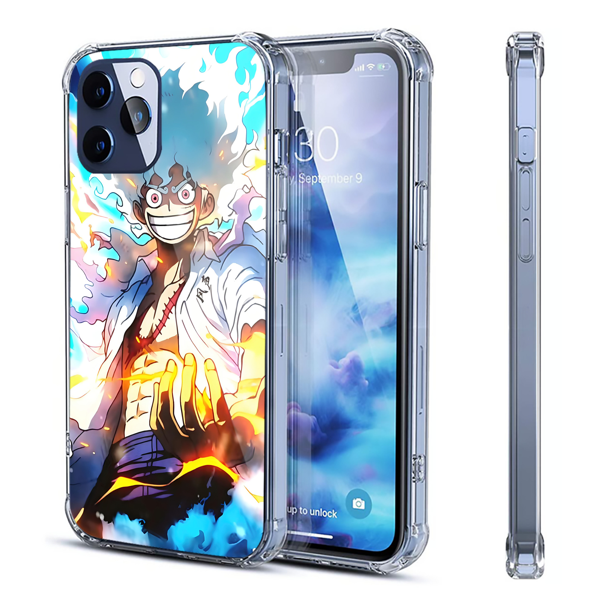 （画像用） ワンピース ONE PIECE 【iPhone 12シリーズ対応】透明スマホケース（クリアソフトケース）